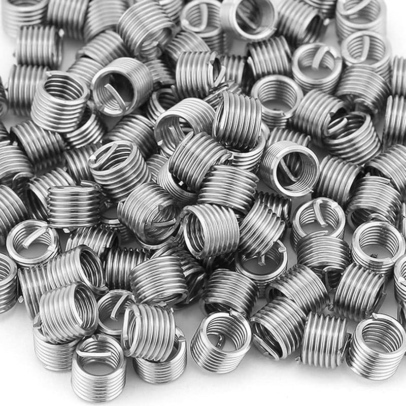 KooingTech 100PCS Thread Repair Insert Kit M6 x 1MM x 1.5D Wire Thread Insert, Stainless Steel Coiled Wire Helical Screw Thread Inserts - Image 1